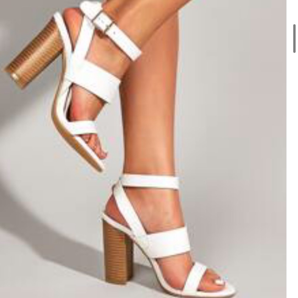 White chunky heel. shein